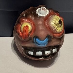 Vintage 1985 Madballs Horror Ball Crack Head Toy Taiwan American Greetings Amtoy